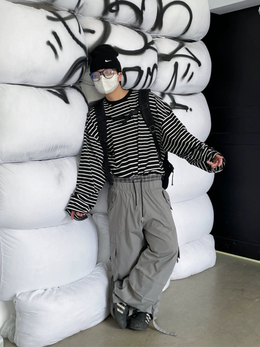 Jusho Drop Shoulder Striped Shirt Maxct