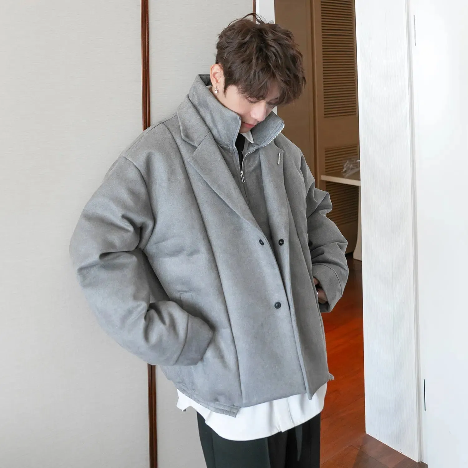 Maxct Filled Cotton Suede Two Piece Coat