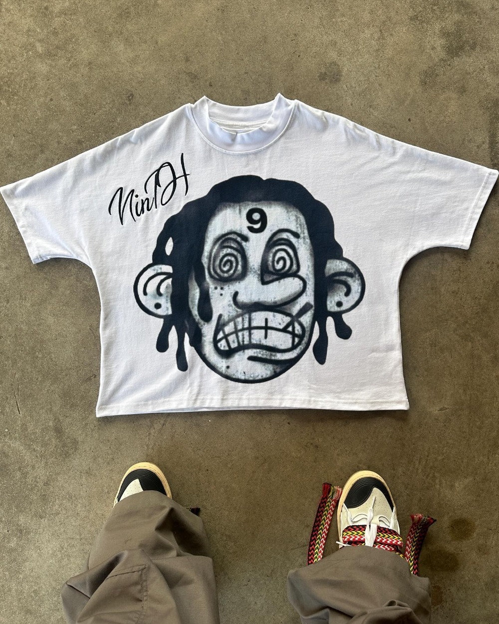 Y2K Fashion Clothes Harajuku Cartoon Character Graphic Printed T Shirt Casual Drop Sleeves Cotton Oversized T Shirt Mens Womens 1017