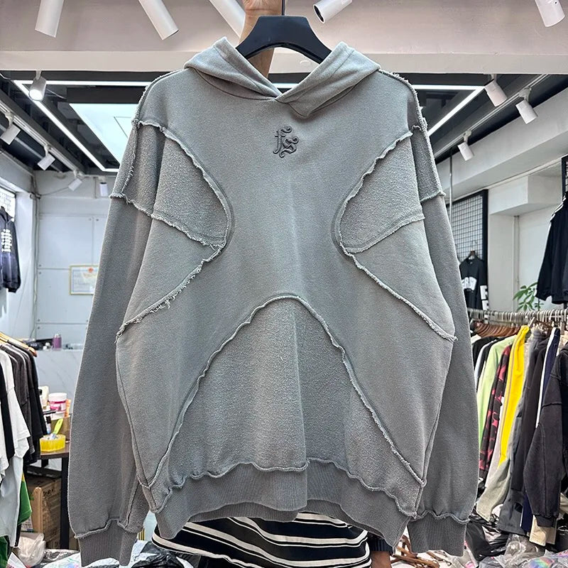 Solid High Street Patchwork Hoodie Maxct - Image 5
