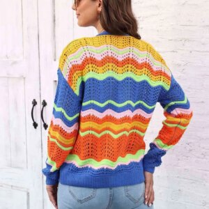 Maxct &Open Front Openwork Cardigan