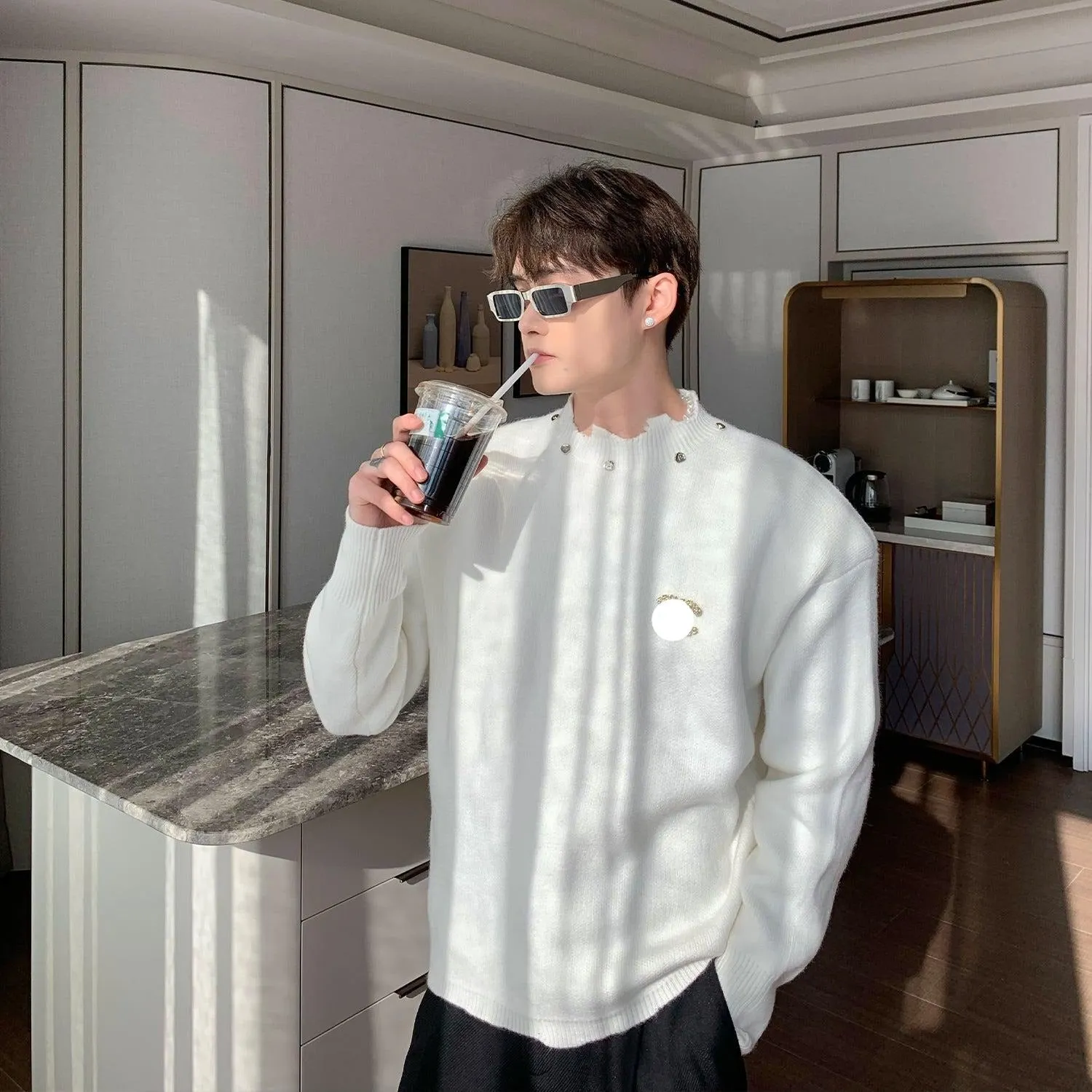 Maxct Ripped Metal Knitted Sweater
