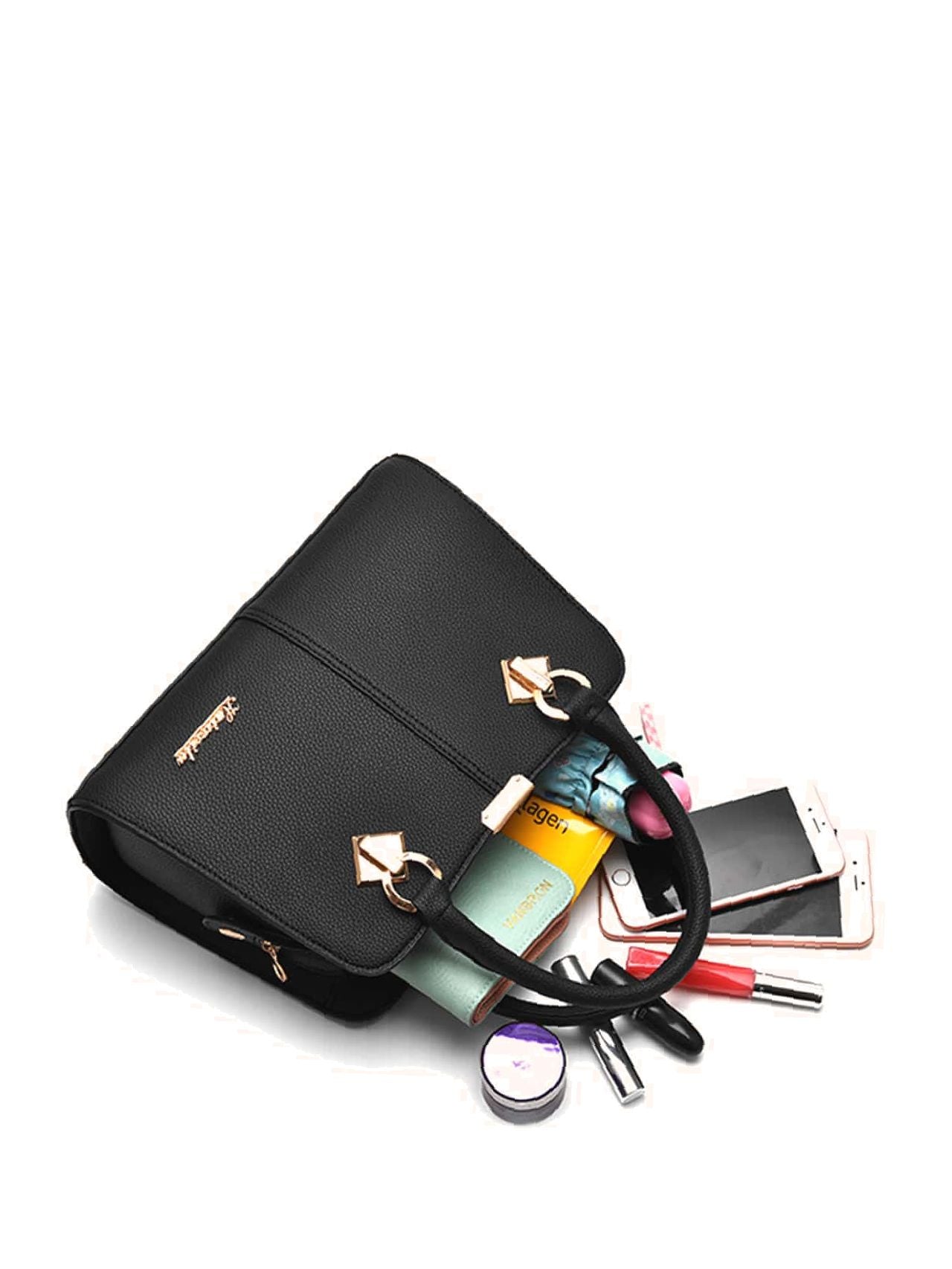 Maxct - Metal Letter Decor Tote Bag  - Women Tote Bags