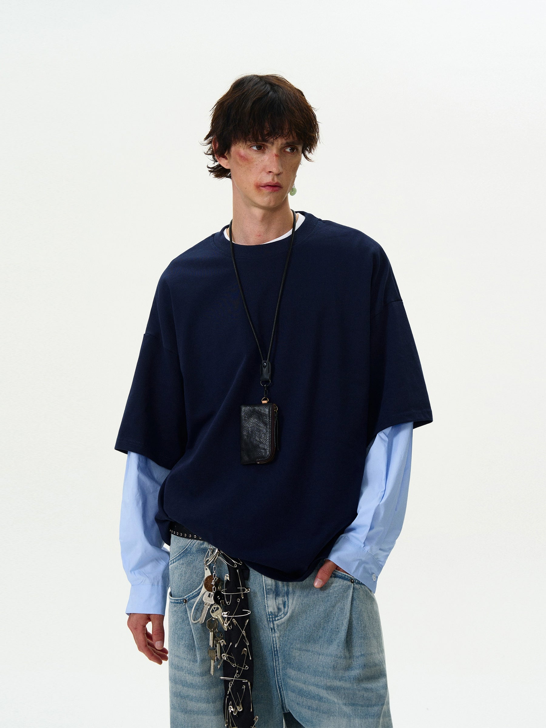 Madwitch Fake Two Piece Loose Shirt Maxct