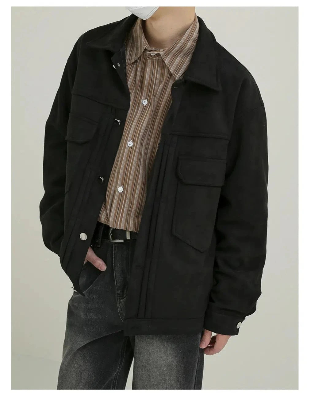 Maxct Suede Jacket with Large Pockets