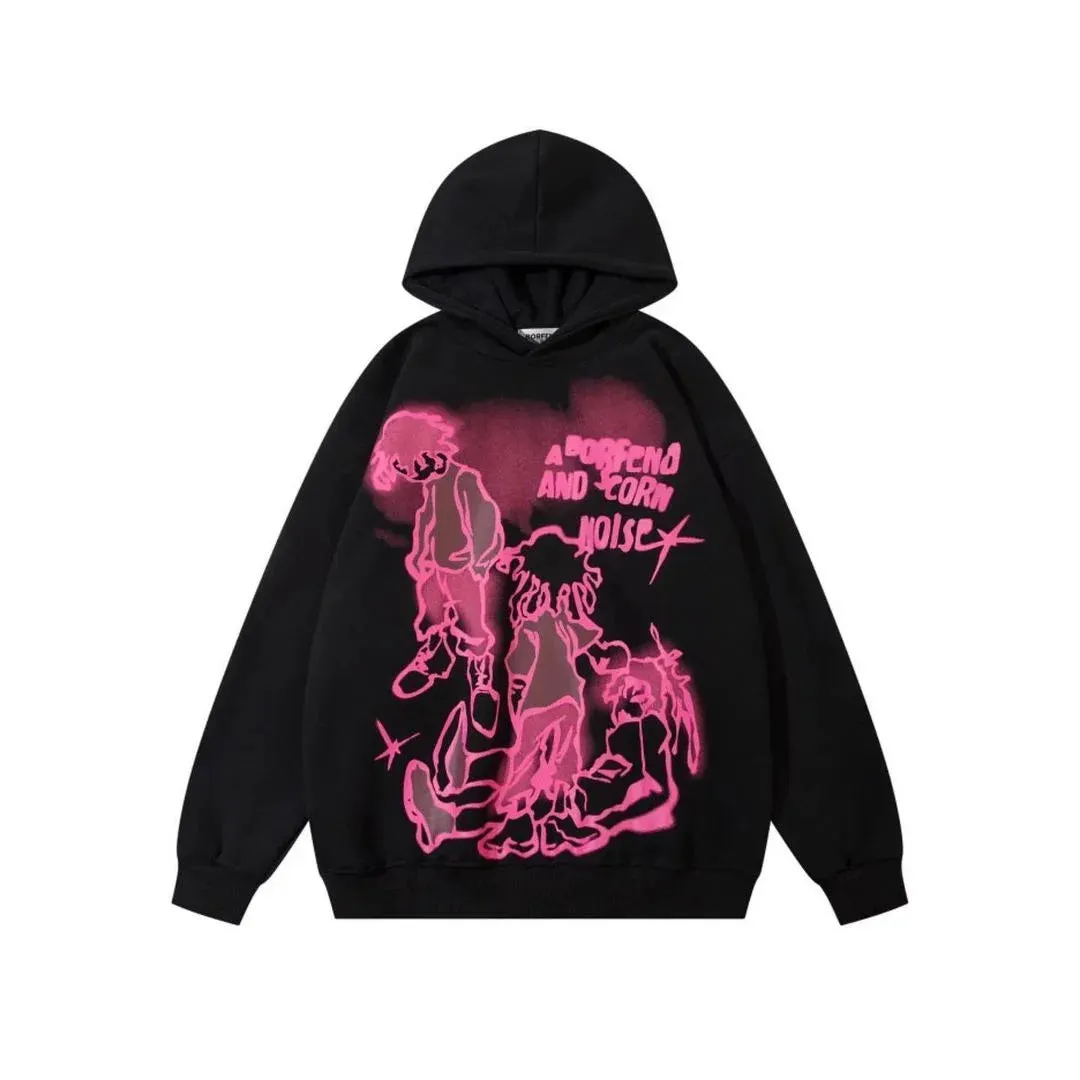 Maxct Y2K Women's Men's Hoodies Clothing Long Sleeve Pullover Sweatshirt Streewear Oversize hi-pop vintage hoodies kpop kpop dance