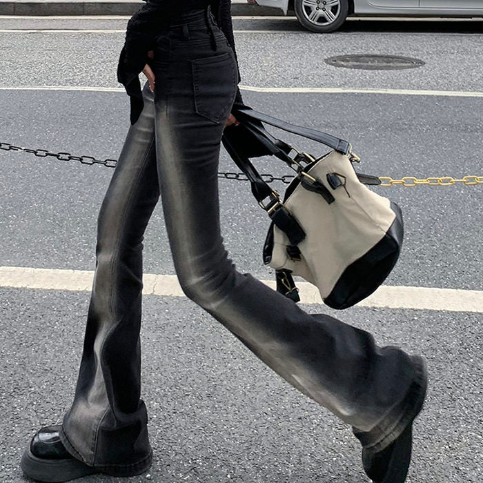 Gradient Skinny Flare Jeans Maxct