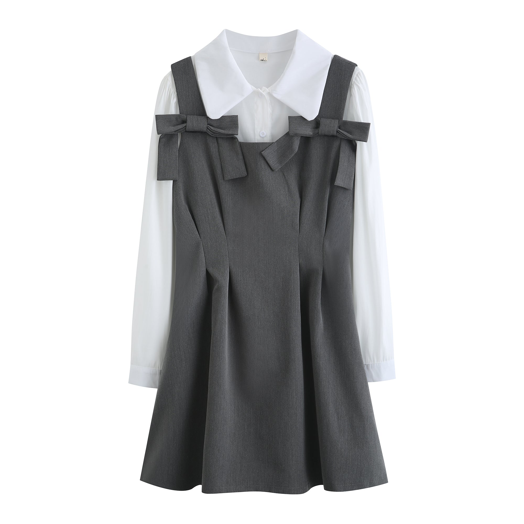 Little Bow Mini Pinafore Dress Set Maxct
