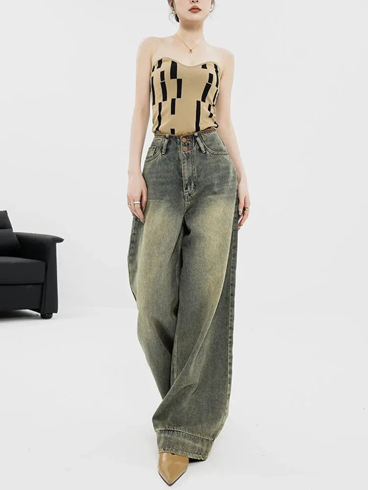 Baggy Jeans - Wide Leg, High Rise for Women Maxct