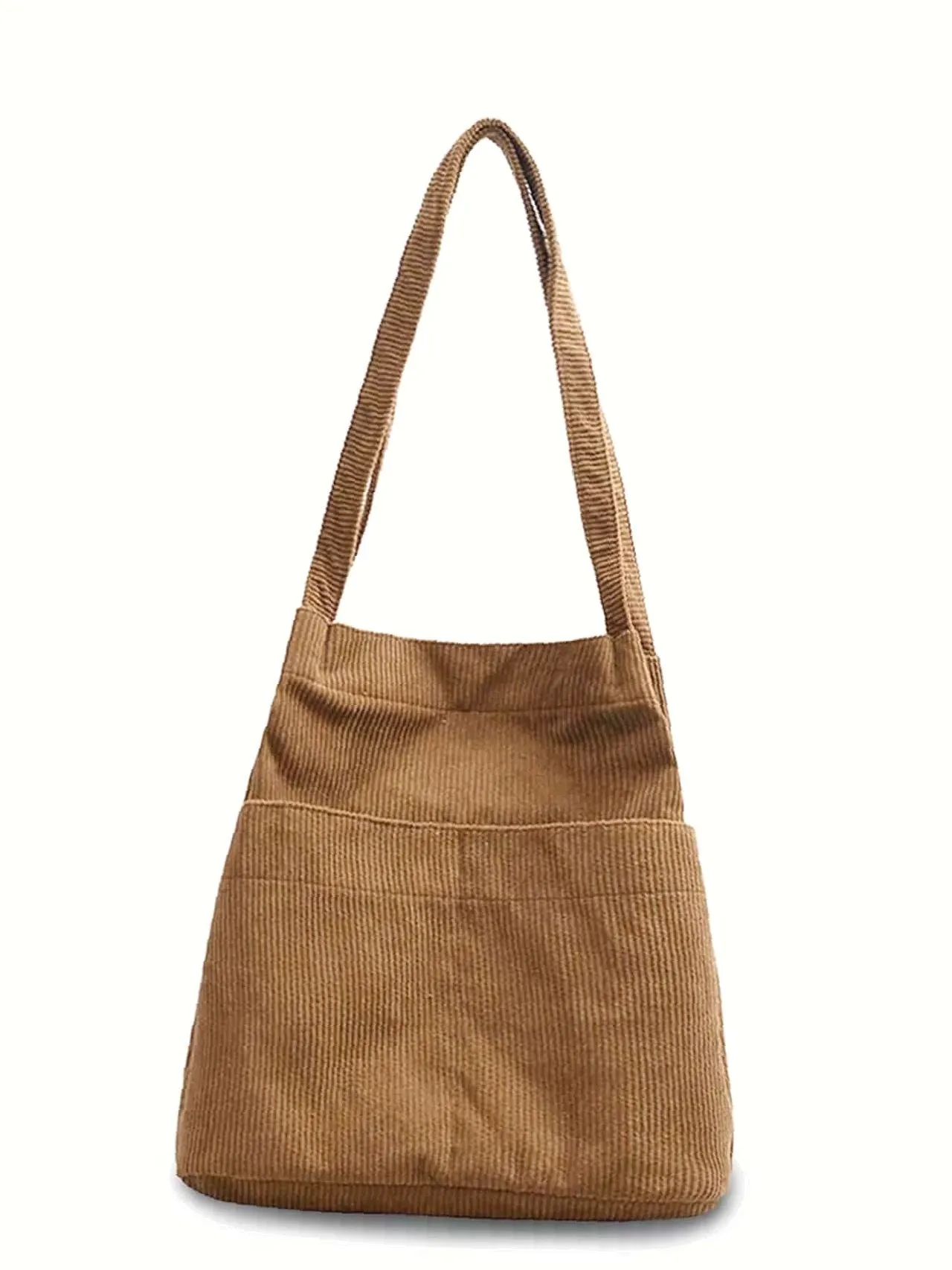 Maxct - Side Pocket Corduroy Tote Bag  - Women Tote Bags