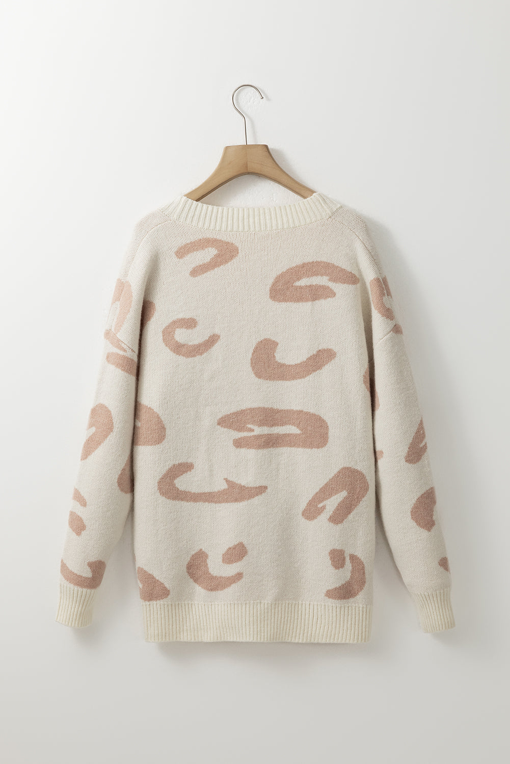 Maxct &Leopard V Neck Button Down Cardigan
