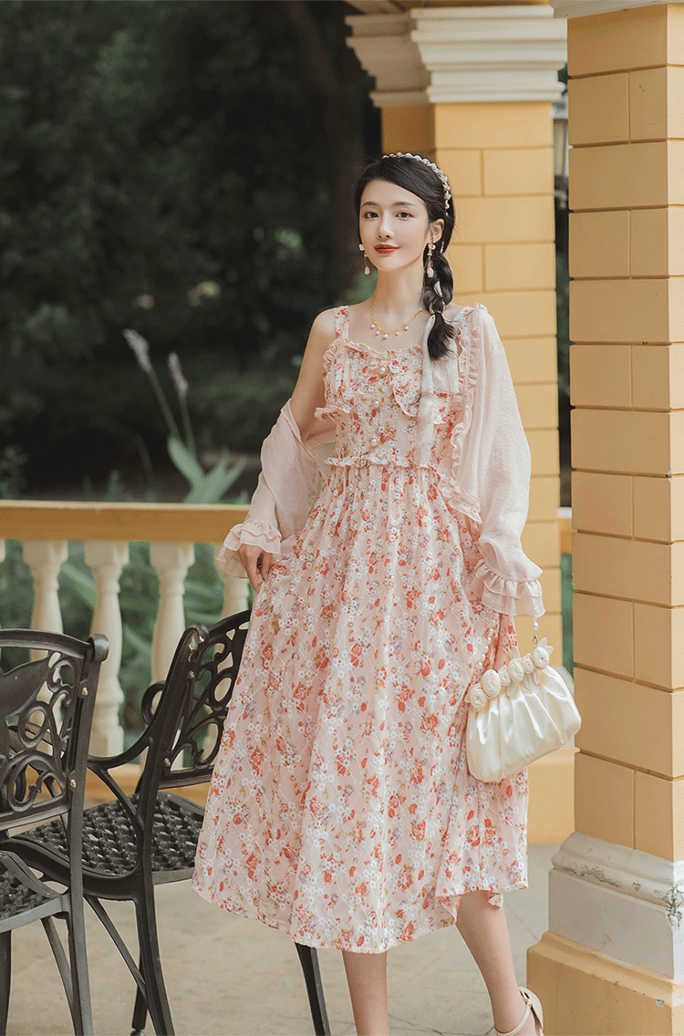 Tea Cup Floral Cami Dress Maxct