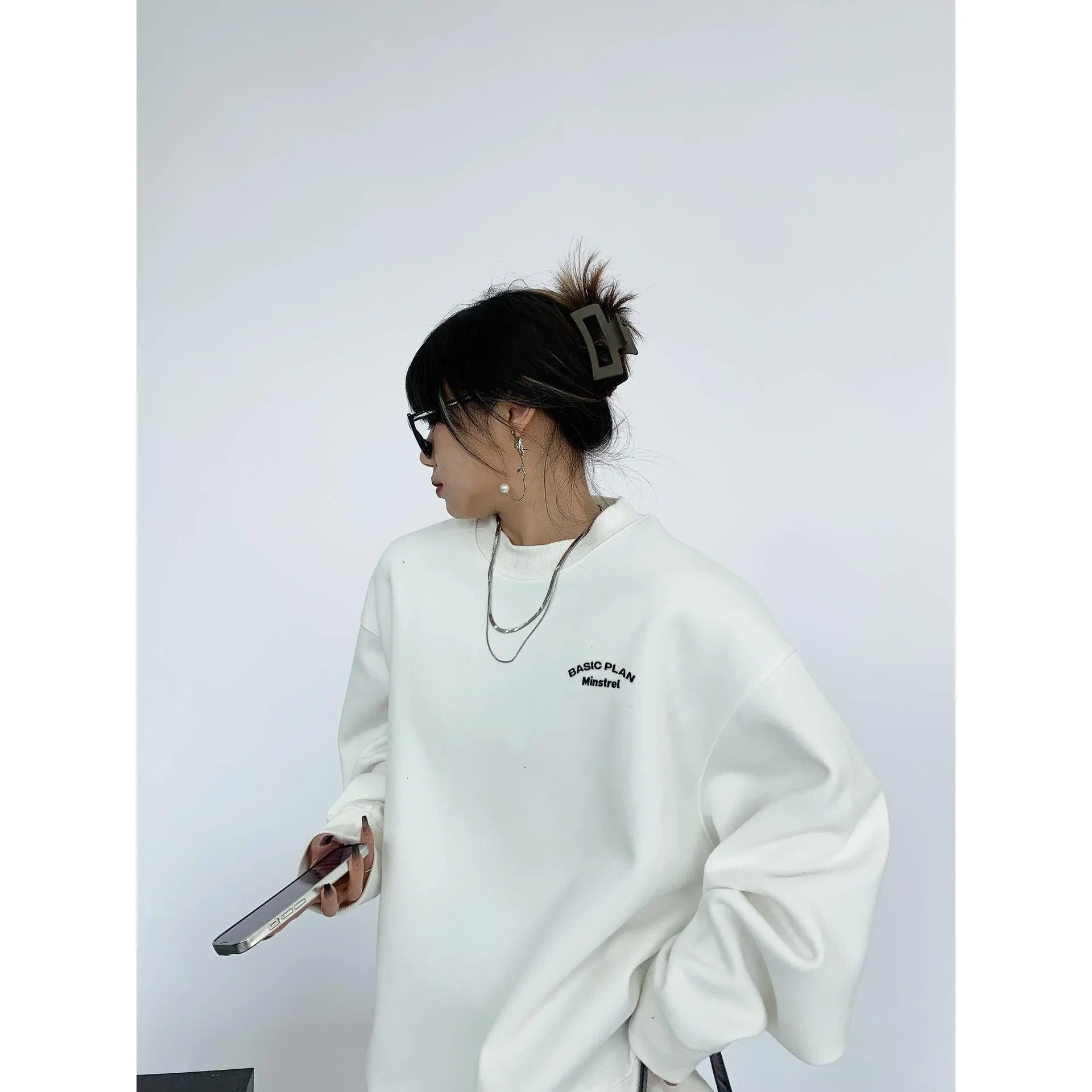 Maxct Crew Neck Logo Graphic Sweatshirt