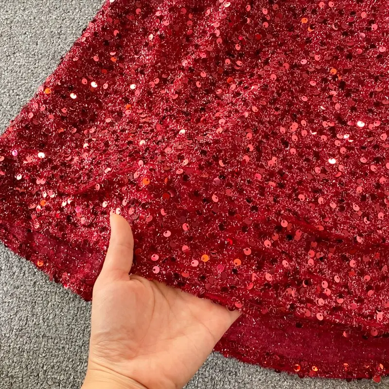 Sequins Party Maxi Dress For Women Sexy V-Neck Short Sleeve High Waist Tassel Long Robe Female Elegant Vestidos