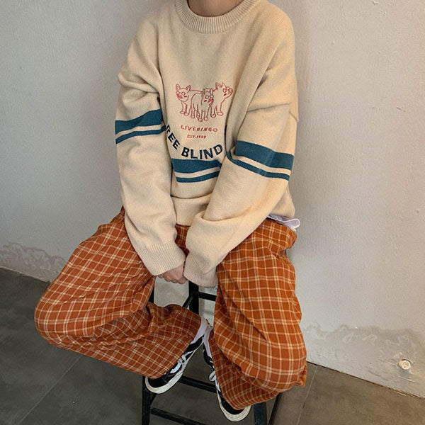 Cozy Up Plaid Trousers Maxct