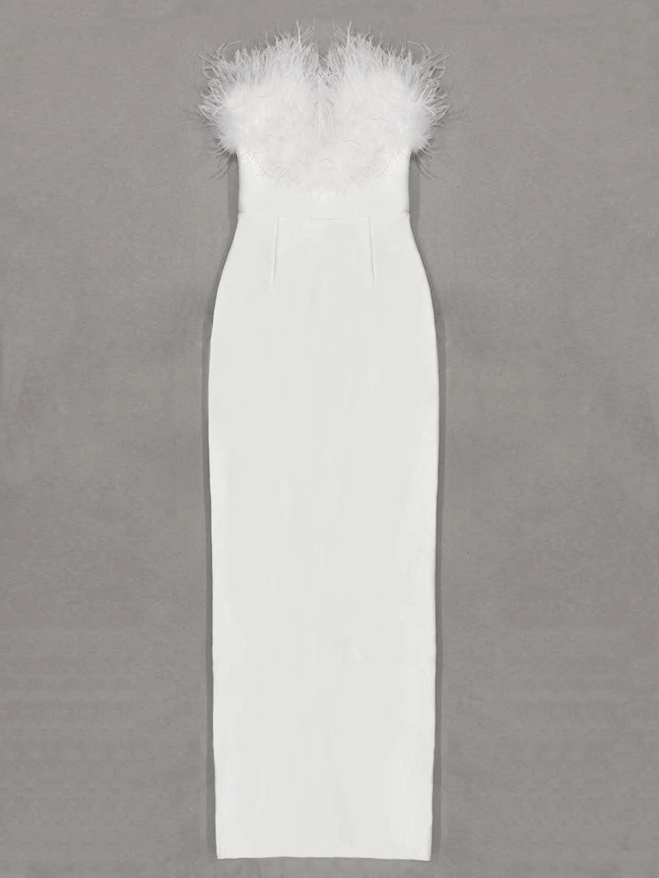 High-end Trendy Niche Designer Evening Dress Autumn And Winter Women's Clothing Trend Ostrich Hair Gowns Bandage Dress Women