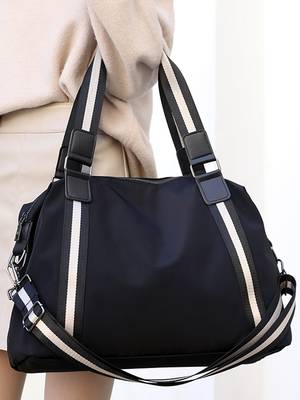 Patch Decor Large Capacity Shoulder Tote Bag - Women Tote Bags