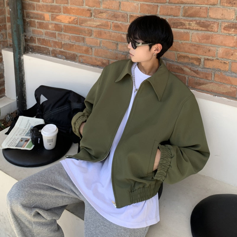 Maxct Oversized Collar Harrington Jacket