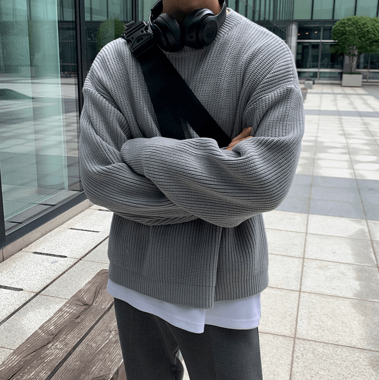 Maxct 6234 Knitted Round Neck Sweater