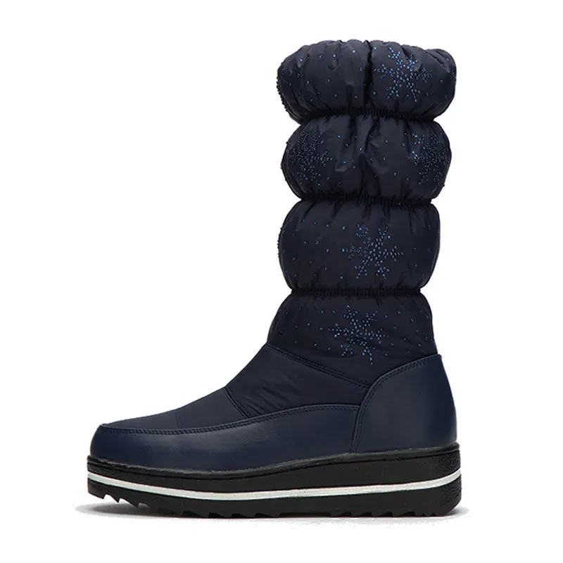 Thick Mid-Calf Snow Boots With Velvet Lining Maxct