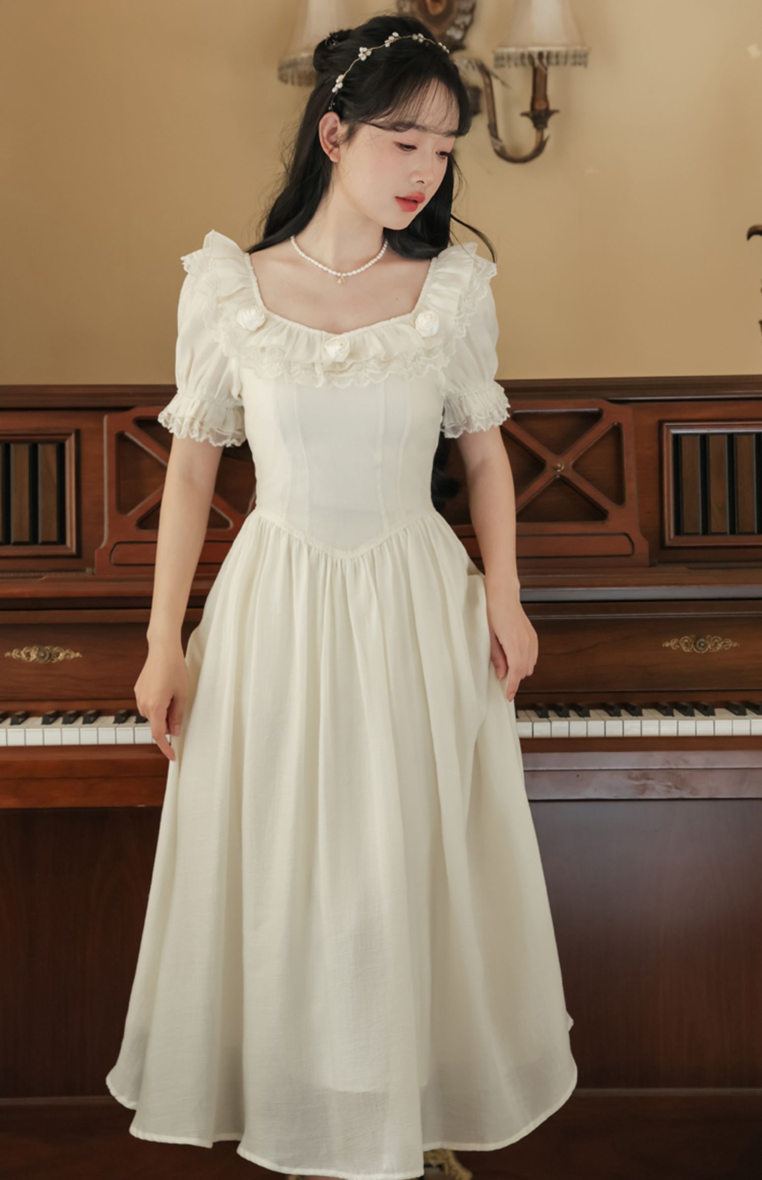 Blanc Rose Midi Dress Maxct