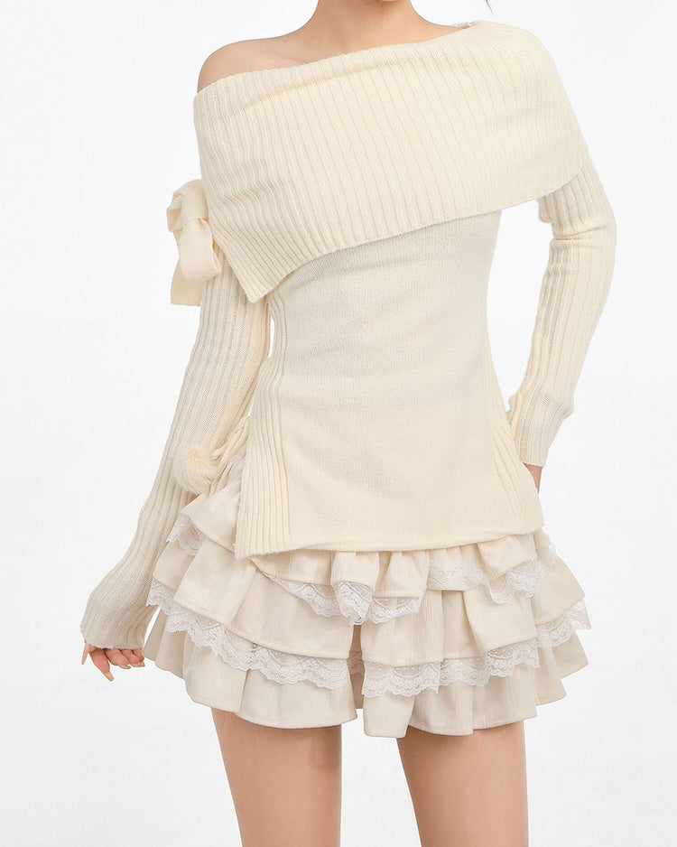 Ballerina Core Ruffled Lace Skirt Maxct