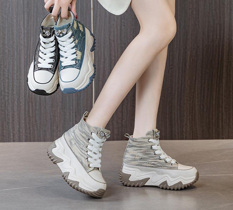 7cm Platform Fashion Ladies Sneakers - true deals club