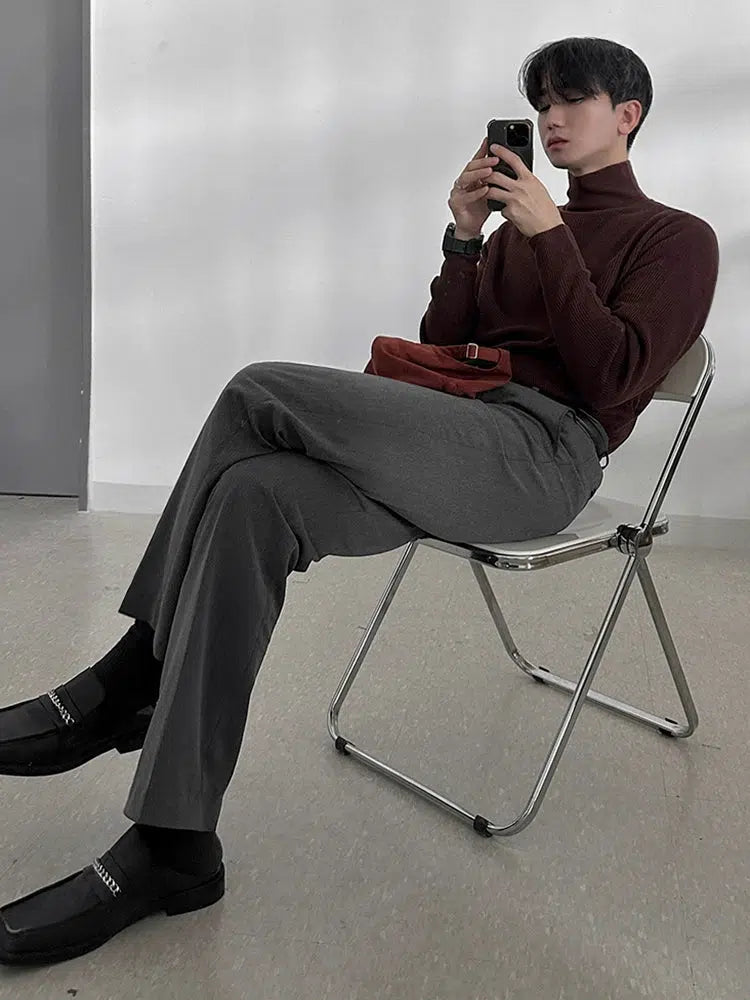 Maxct Semi-Turtle Collar Turtleneck Bottoming Sweater