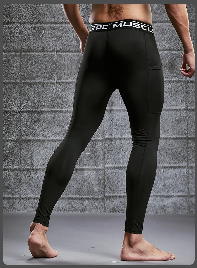 Fitness Compression Trousers: Men's Tight Leggings for Gym and Athletics - true deals club