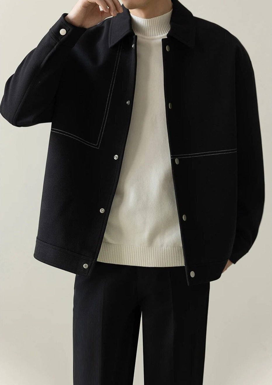Maxct Contrast Stitch Minimal Jacket