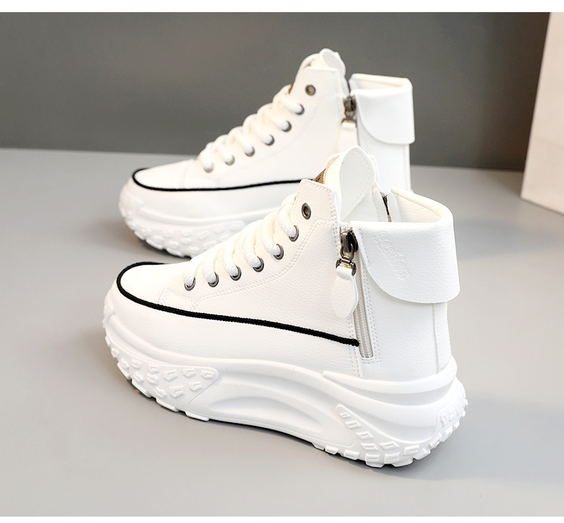 Comfort Elevated Luxury Fashion High-Top Platform Sneakers for Women