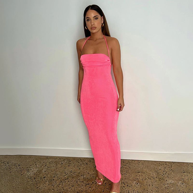 Silvana Draped Back Maxi Dress Maxct