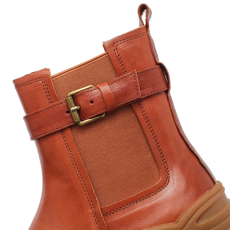Womens Retro Ankle Boots Snow Boots Have Fleece Lined for Cold Winter Maxct