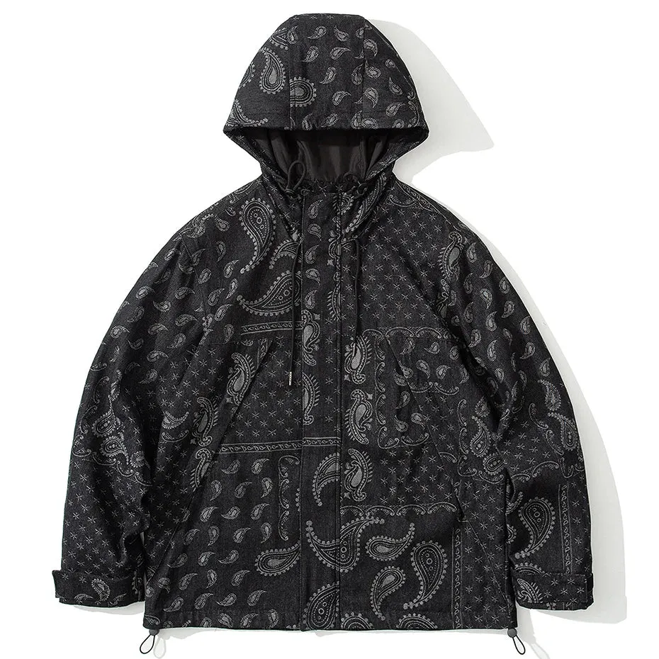 Maxct &Paisley Hooded Denim Jacket
