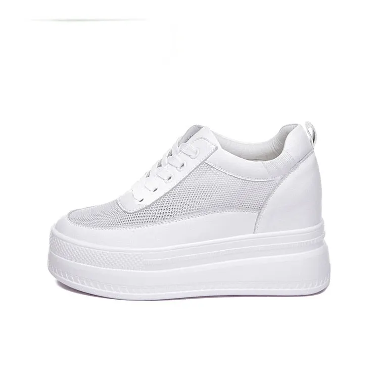 Women's 9cm Platform Wedges Closed Sneakers Maxct