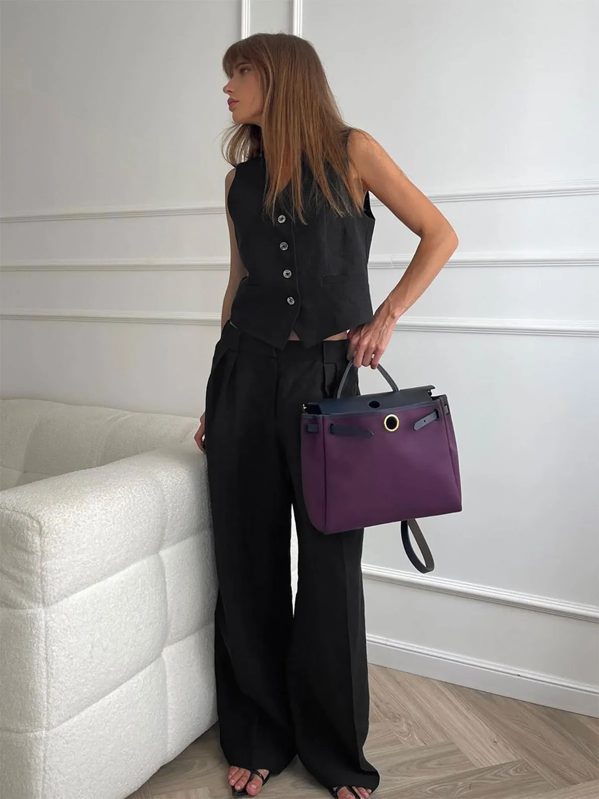 Maxct Cotton & Linen Pants Set