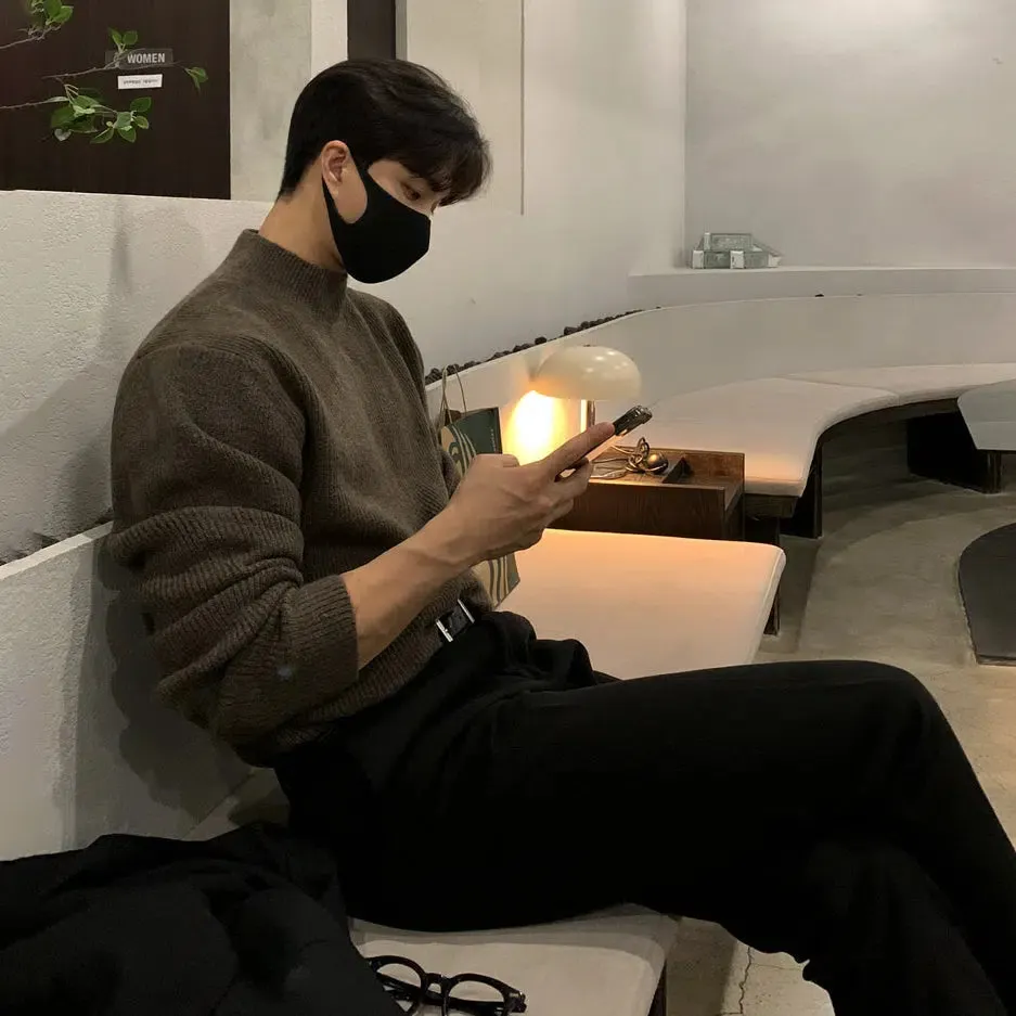 Maxct Half Turtleneck Pleated Sweater
