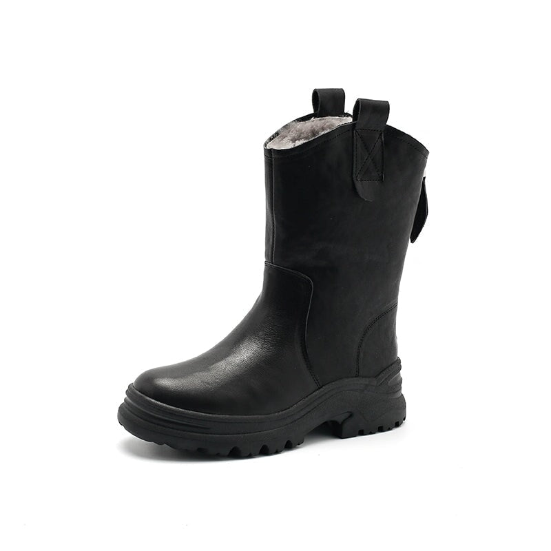 Womens Short Boots Snow Boots Have Fleece Lined for Cold Winter Maxct