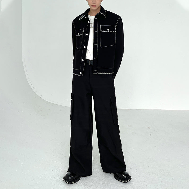 Maxct Topstitched Contrast Design Jackets