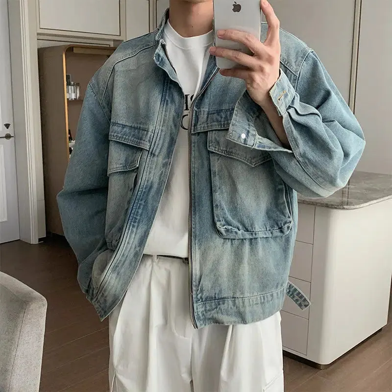 Maxct Washed Light Blue Denim Jacket