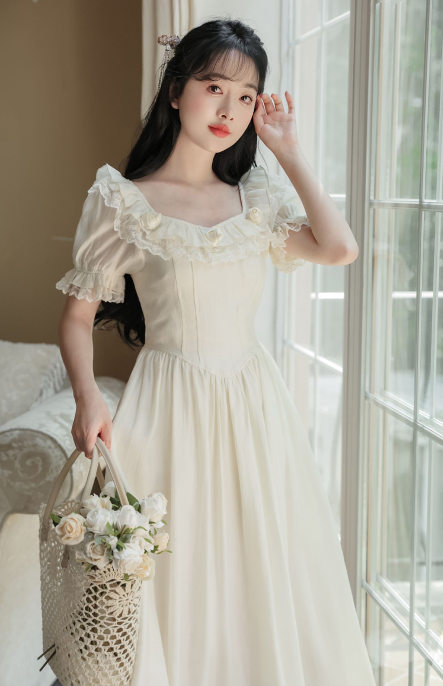 Blanc Rose Midi Dress Maxct