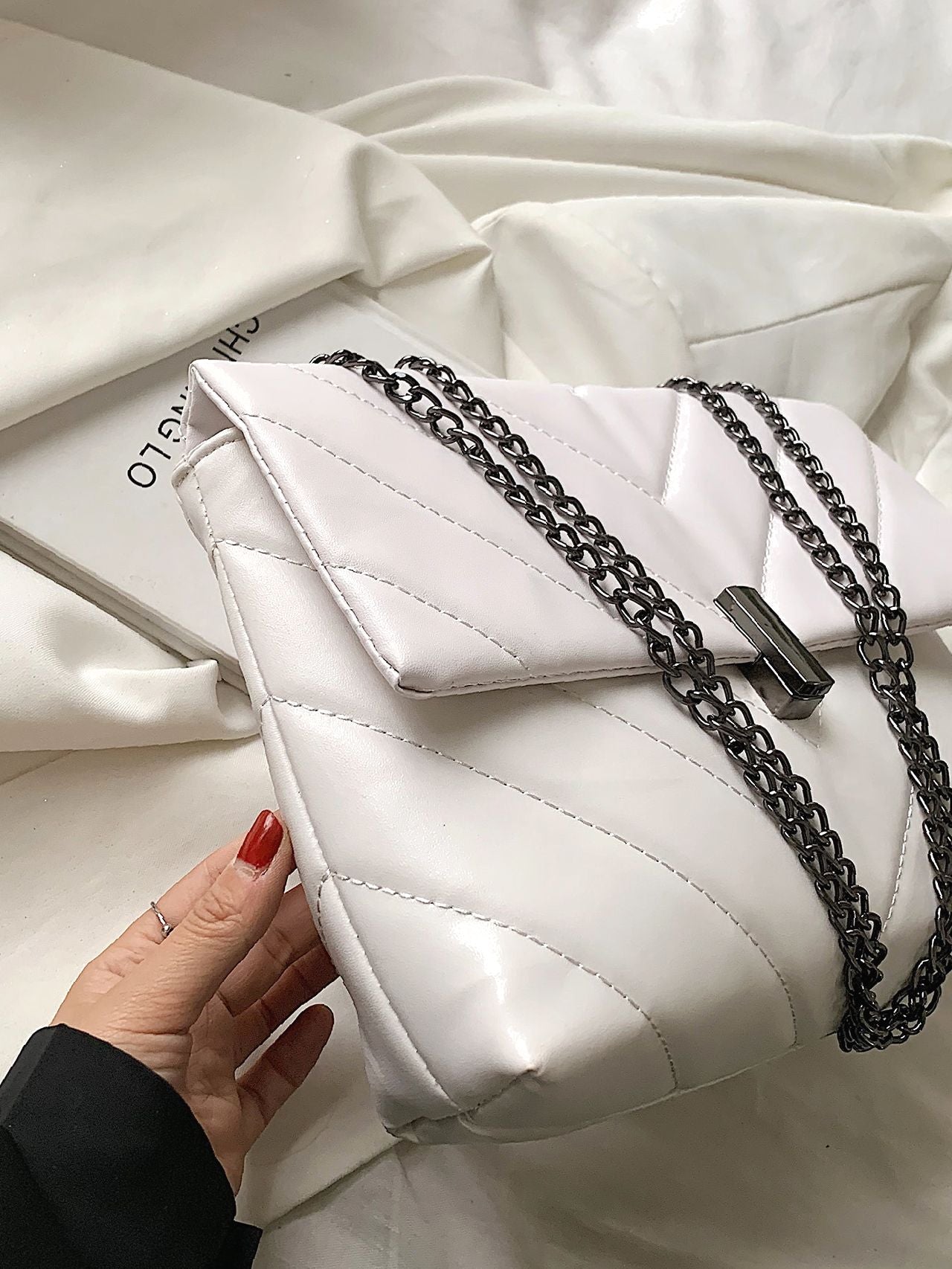 Maxct - Chevron Chain Tote Bag  - Women Tote Bags