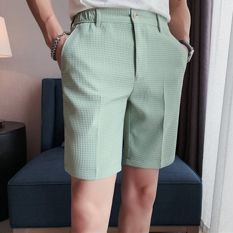 Maxct Plaid Embossed Casual Shorts