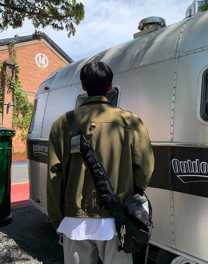 Maxct Oversized Collar Harrington Jacket