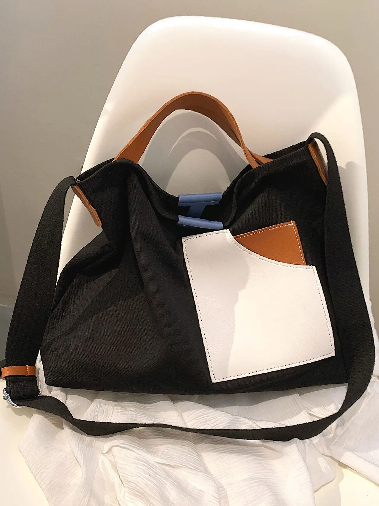 Maxct - Colorblock Top Handle Bag - Women Tote Bags