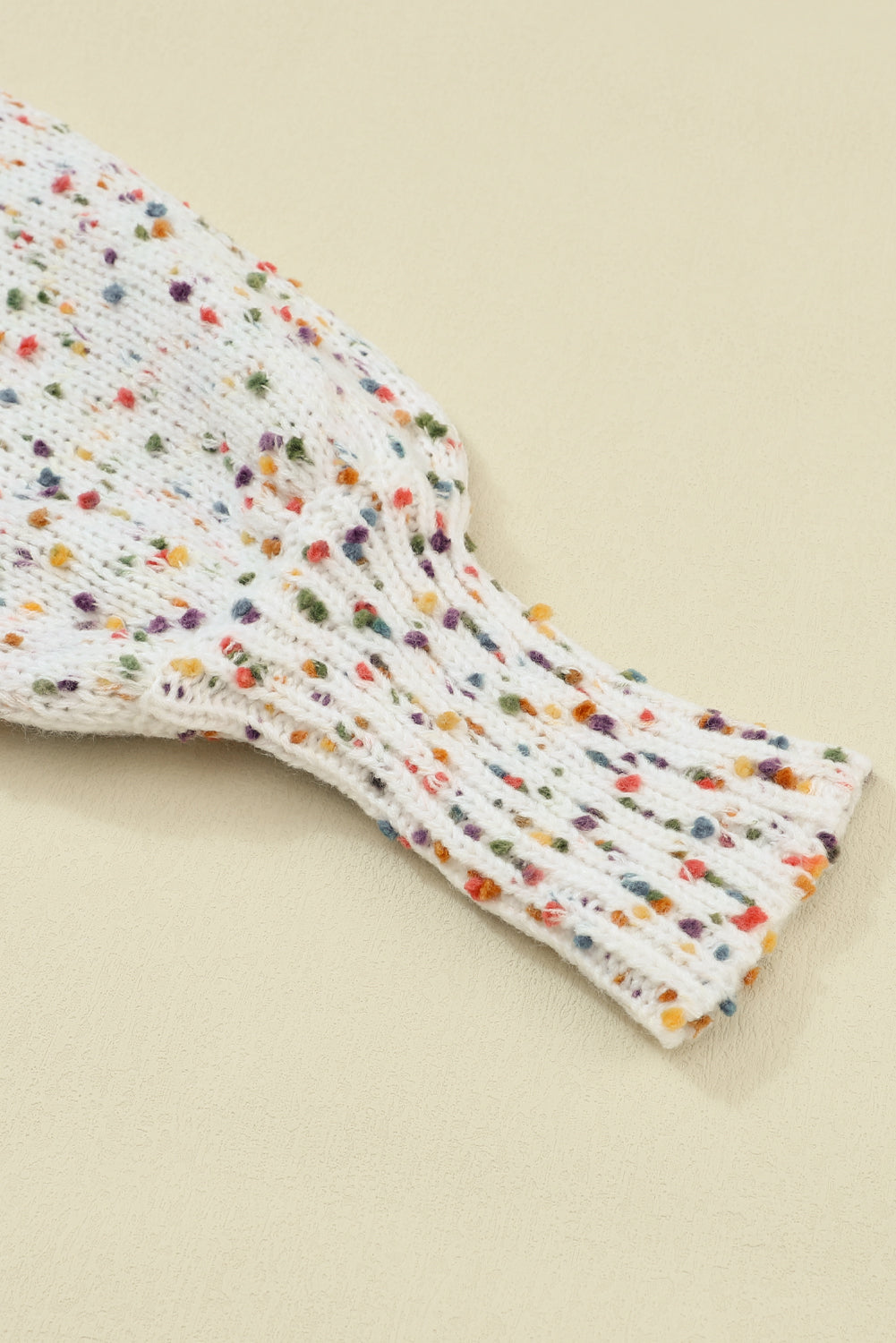 Maxct &Confetti Round Neck Long Sleeve Sweater