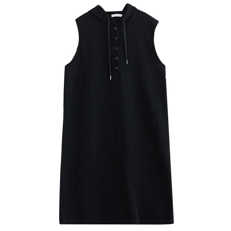 Maxct Women Autumn Retro Corduroy Hoodie Dress