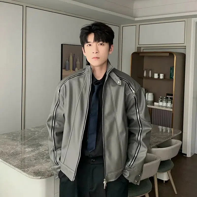 Maxct Velvet Warm Fleece Leather Jacket