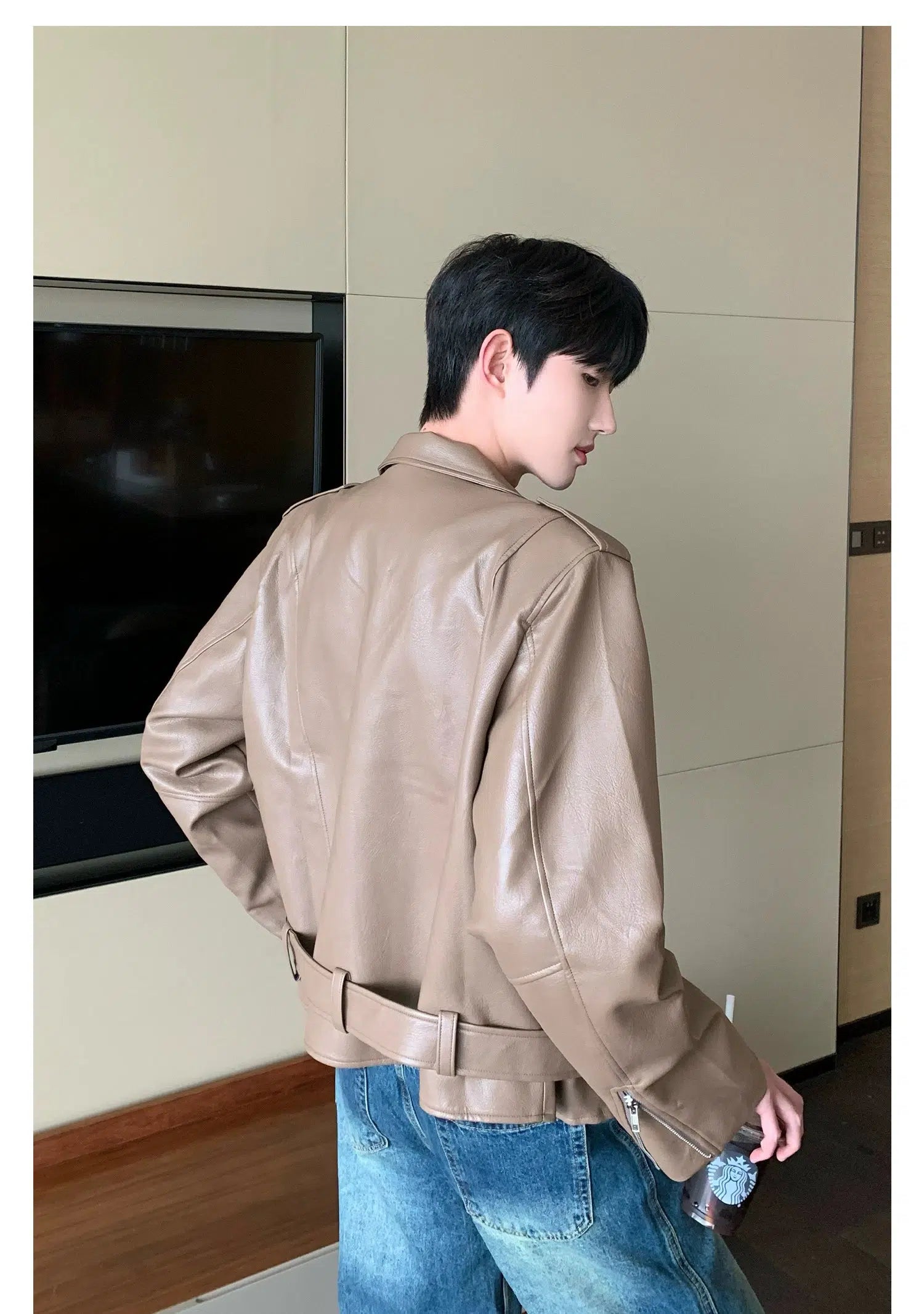 Maxct Short Motorcycle Leather Jacket