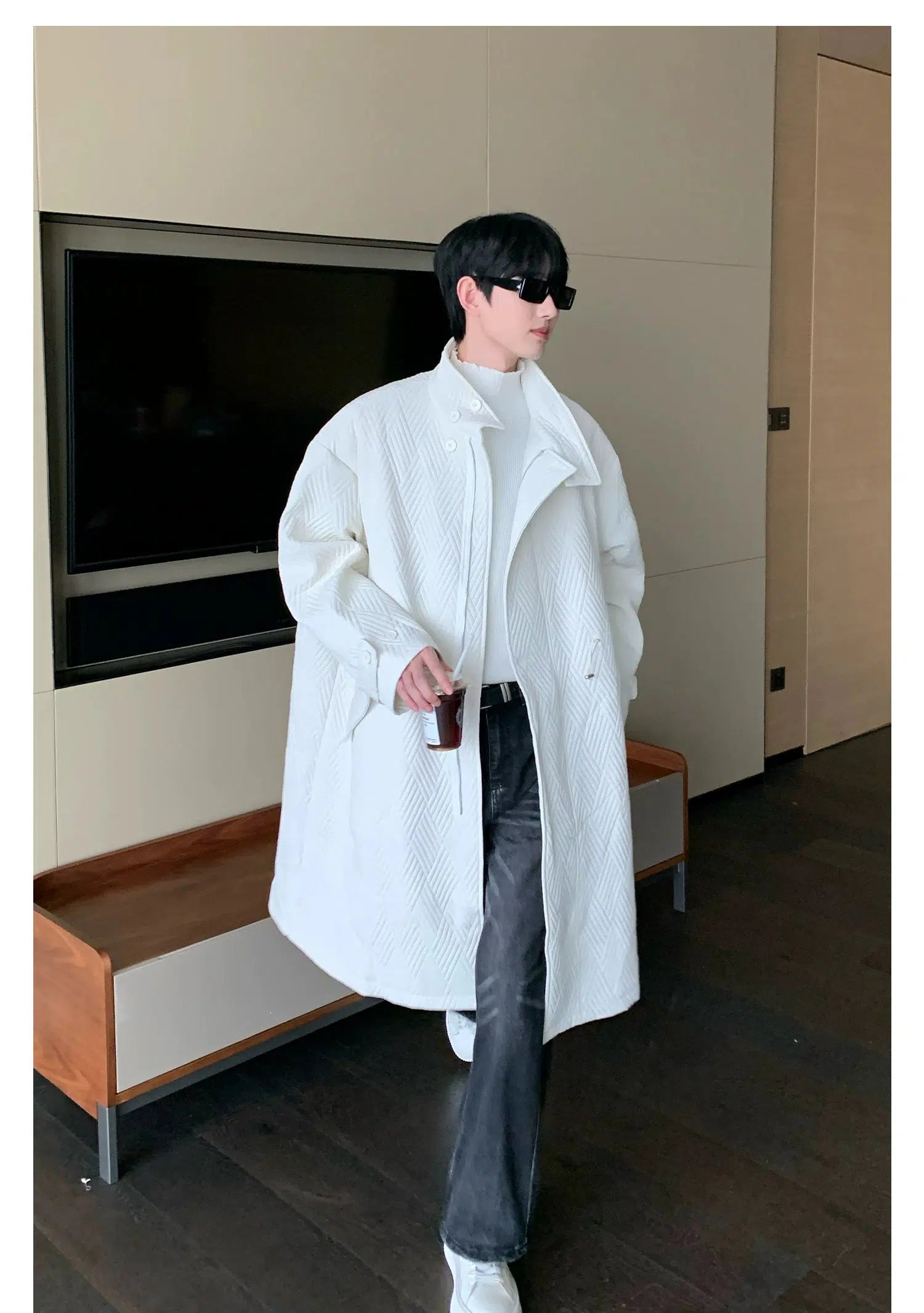 Maxct Velvet Thickened Knee-length Fleece Coat